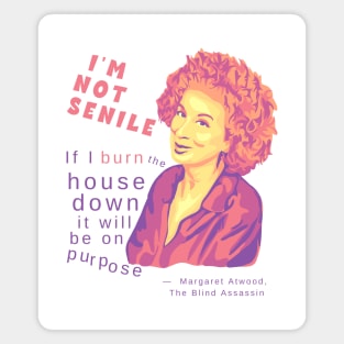 Margaret Atwood Portrait and Quote Magnet